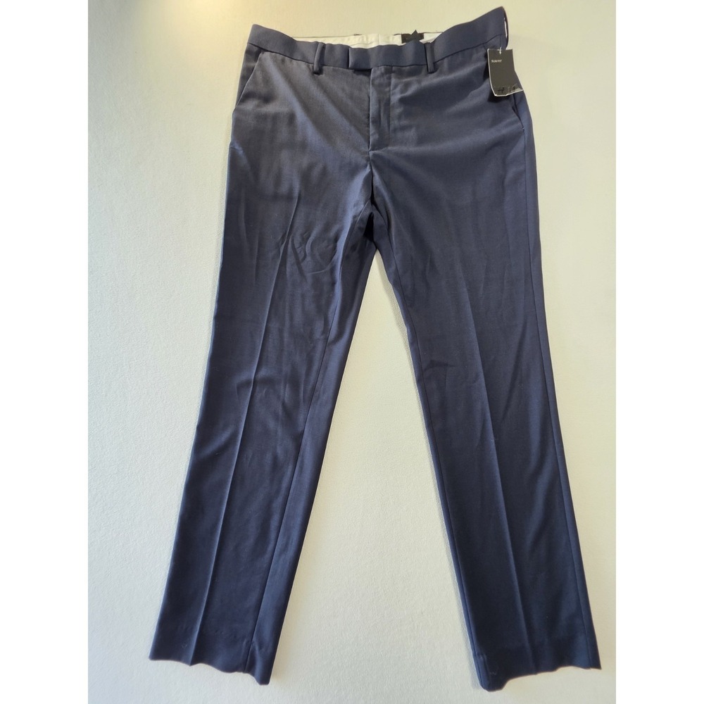 H&M Men's Slim Fit Dress Pants Navy Blue Size 38R Stretch Career NWT